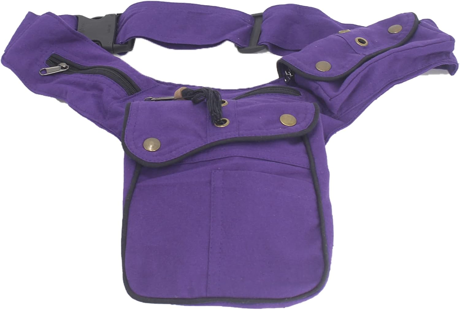 Fanny Pack for Women & Men - Small Handmade Cross Body Bags from Nepal - Purple Aesthetic Side Purse