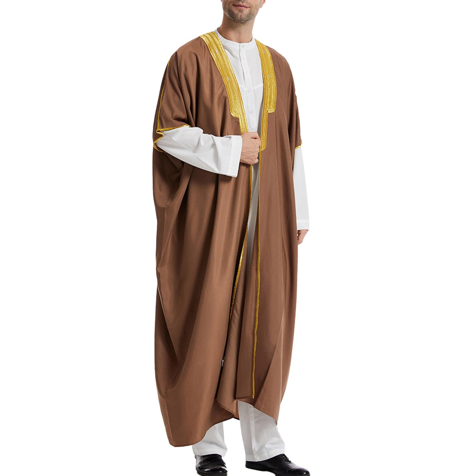 Thobe Traditionnel de Qualité Supérieure Style Abaya Homme