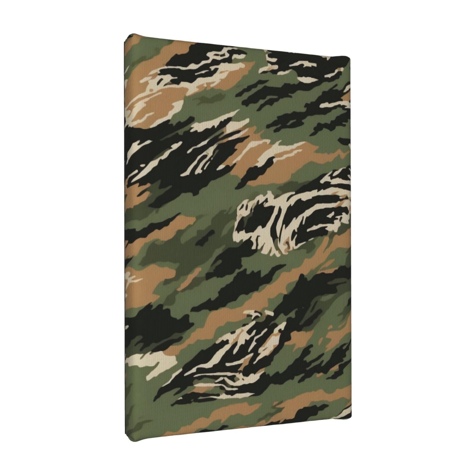 YKLJG Tiger Stripe Camouflage Printed Wall Art Canvas Painting 20x30 CM Wooden Framed Picture Painting Artwork Prints for Bedroom Kitchen Home Office Decor
