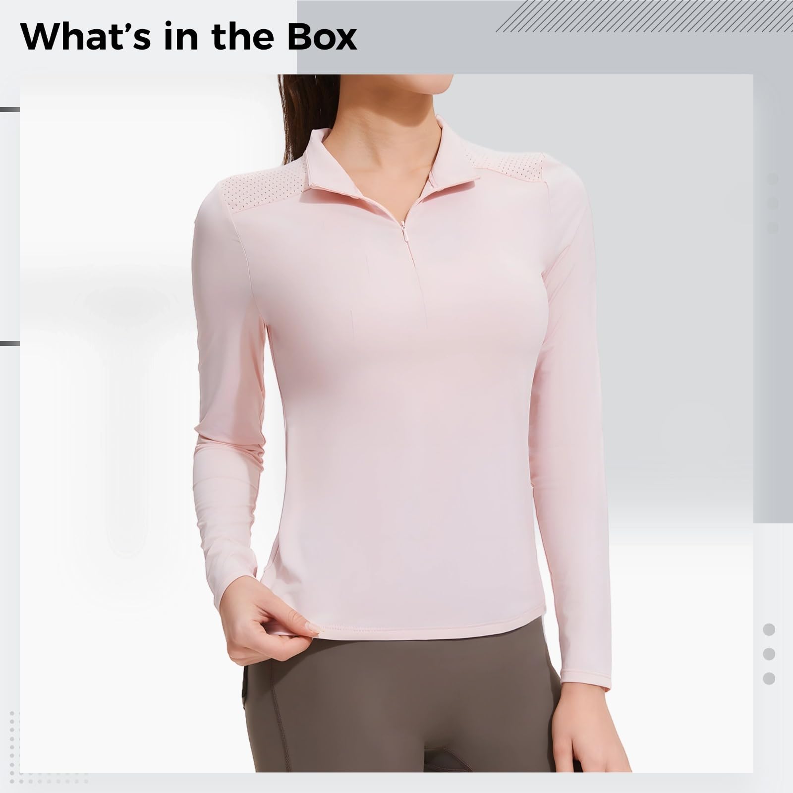 Camisetas de yoga para mujer, cuello alto, media cremallera, manga larga, diseño sin costuras para entrenamientos de yoga, altura de 5 pies 6 pulgadas a 5 pies 11 pulgadas, pesos de 149 a 165