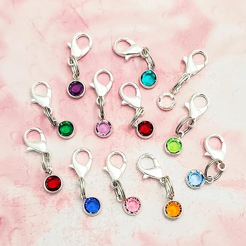 Miniatura 4 de Preciosa Birthstone Zipper Pulls Clip On Charms, Birth Stone with Silver Base, Personalized Zipper Pull wBirthstone, Your Choice! Preciosa (December
