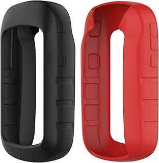 ECSEM Protector Case Compatible with Garmin eTrex 22x/32X/309X/209X/201X Case Soft Silicone Cover Shell for Garmin eTrex 22x (Black+Red)