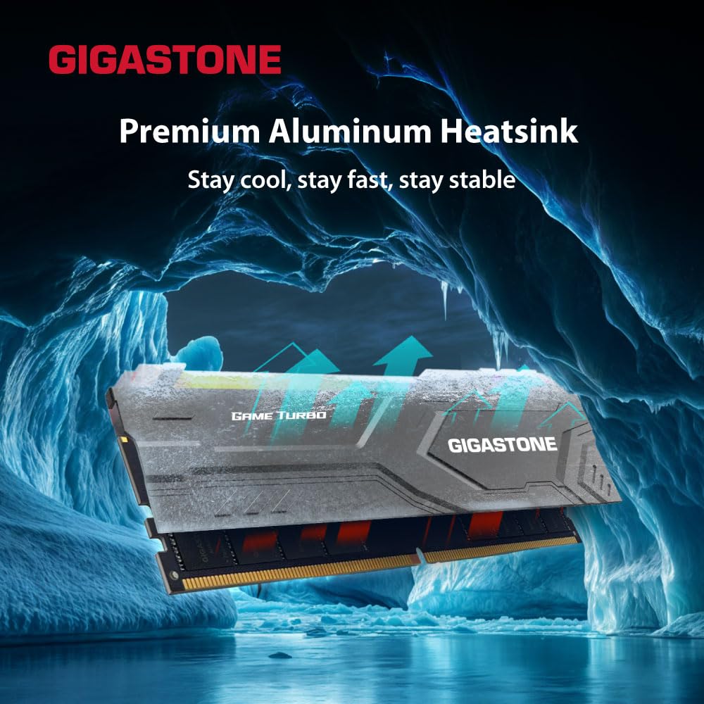 RGB DDR5 RAM】 GIGASTONE Game Turbo 128GB Kit (4x32GB) DDR5