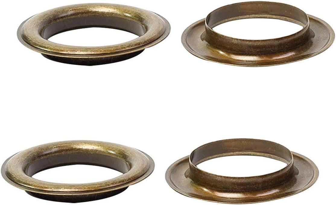 Trimming Shop 40mm Bronze Eyelets Rings with Self-Backing Washers - Perfect for Curtains, Drapes and PVC Banners, Vinyl, Tarpaulin, Pool Cover, (25 Pieces)