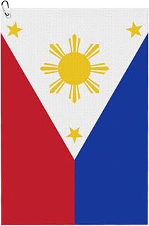 SEAEAGLE Flag of The Philippines 24 x 16.1 in Golf Towels Absorbent Towel Golf Accessories Club Wipe Towel