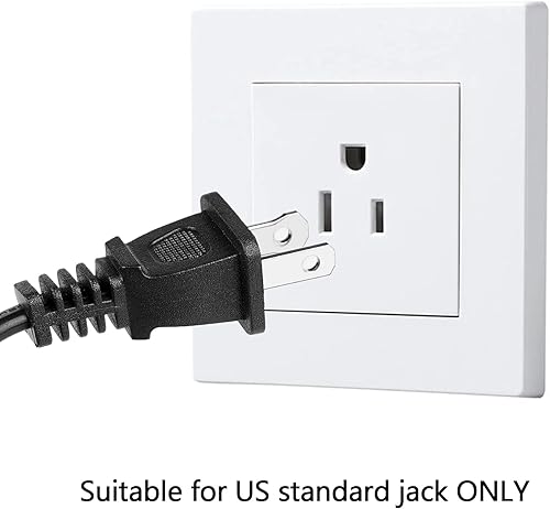 Miniatura 6 de Cable de alimentación de CA de 2 clavijas compatible con Vizio E-M-Series Smart HDTV, repuesto de cable de alimentación de barra de sonido Vizio