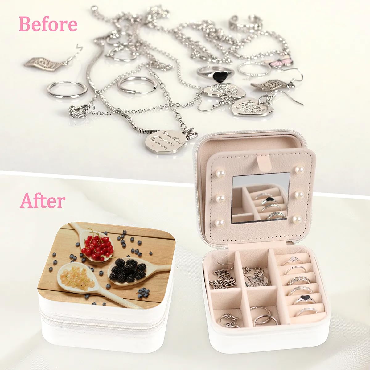 Amazon.com: Mulberry Blueberry Fruit Travel Jewelry Case Small