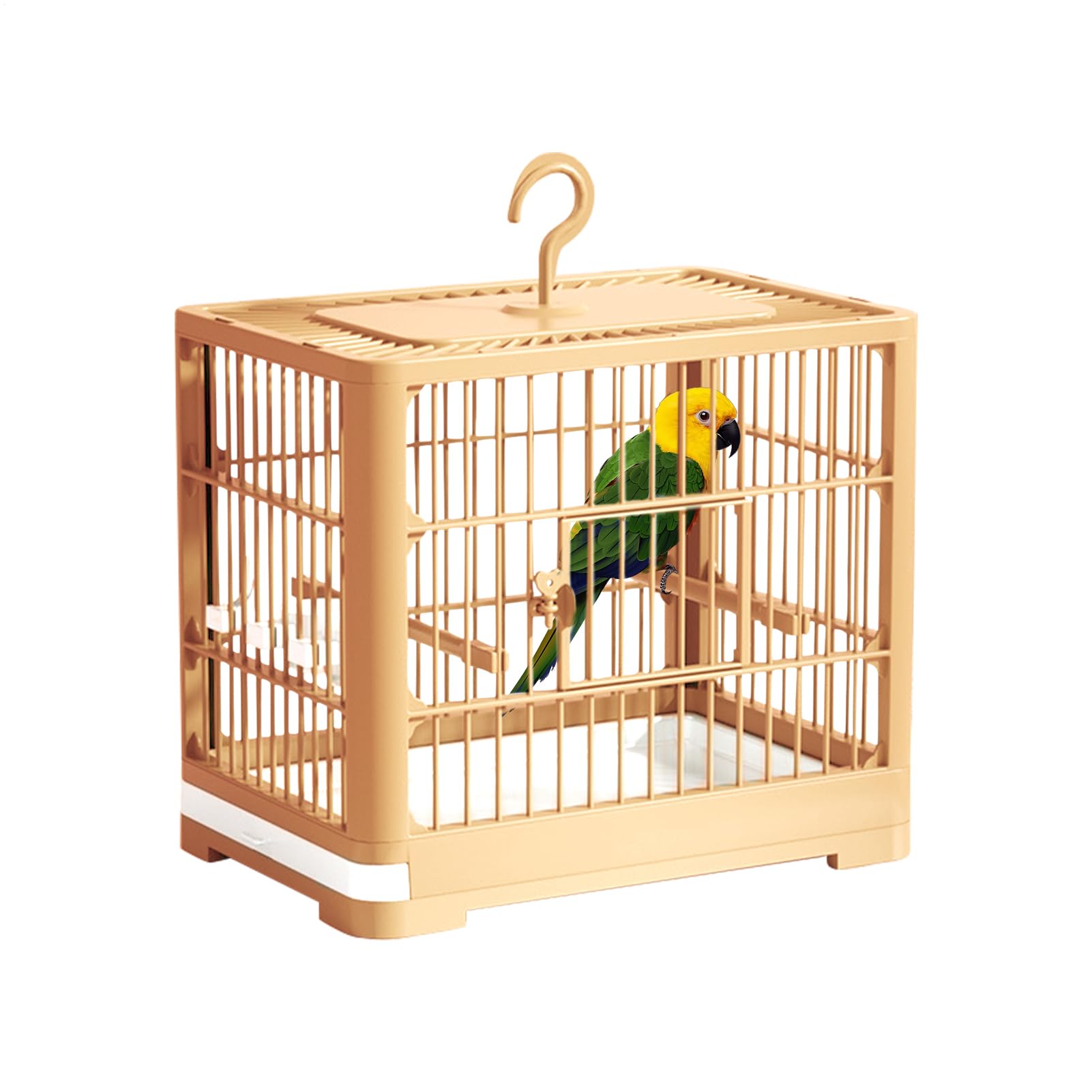 Cage d'oiseau de perruche pliable et son plateau amovible pour entretien facile