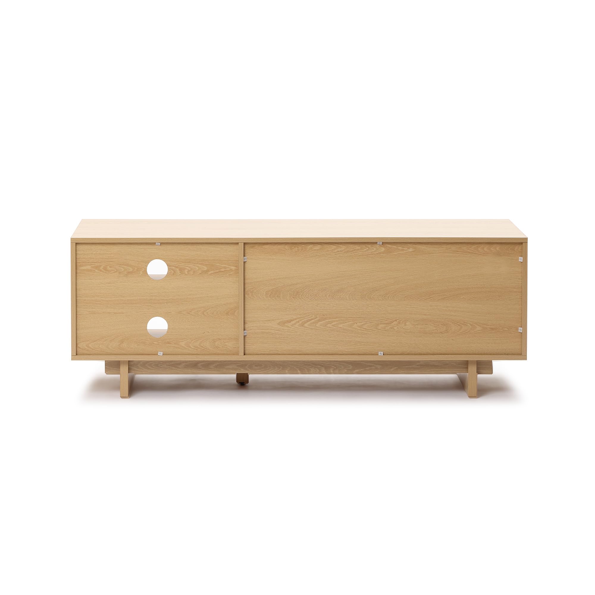 Hometopia TV Schrank 140 cm, Fernsehschrank im modernen skandinavischen Stil, TV-Lowboard stehend mit 2 Türen & 2 Ablagen, für TV bis 60 Zoll, geeignet für Wohnzimmer & Schlafzimmer