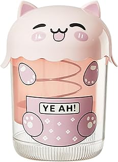 Cute Cat Yogurt Strainer, Greek Yogurt Strainer, Detachable Design, with 5 Reusable Filter Cloth, Suitable for Homemade Use(Pink)