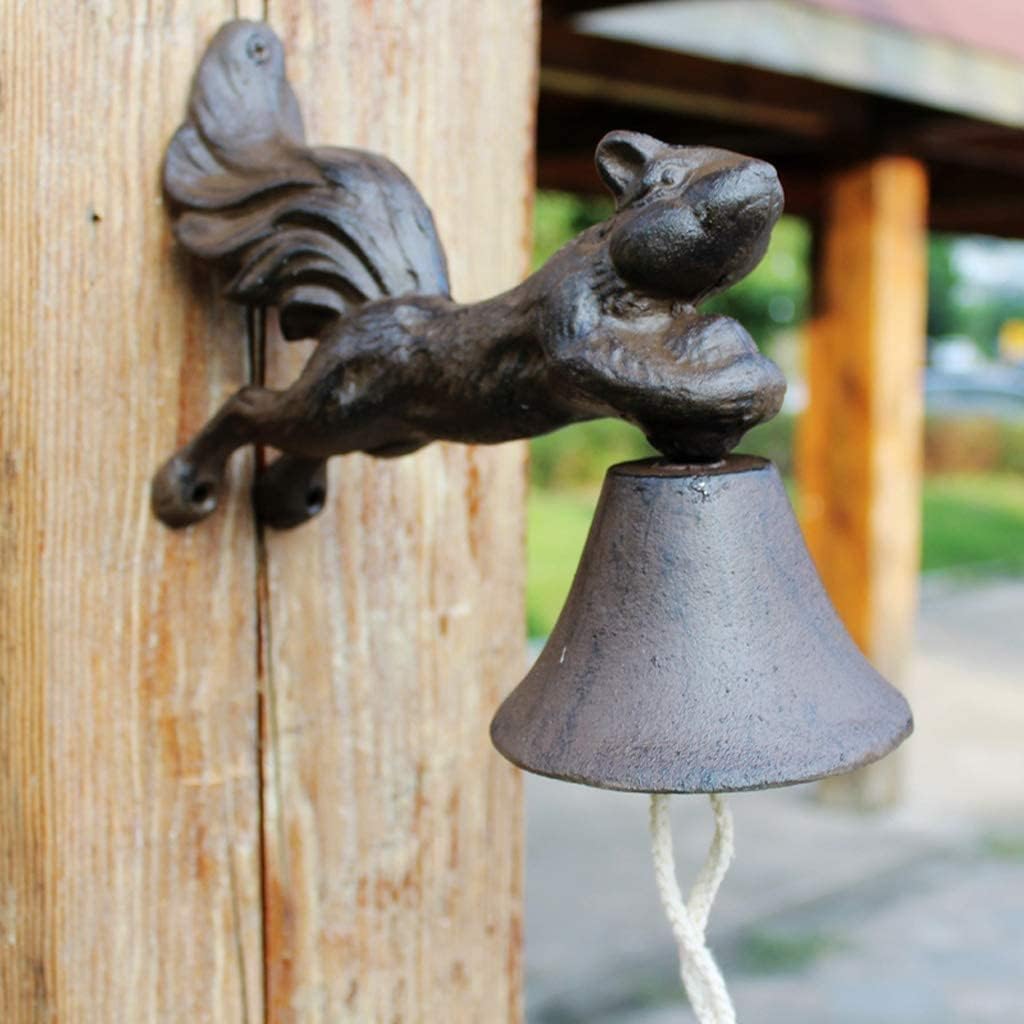 Cast Iron Doorbell, Cast Iron Dinner Bell Chimes Bell Antique Copper Wrought Iron Doorbell Retro Villa Wind Chime Home Decoration Handbell Crafts Cast Iron doorbell