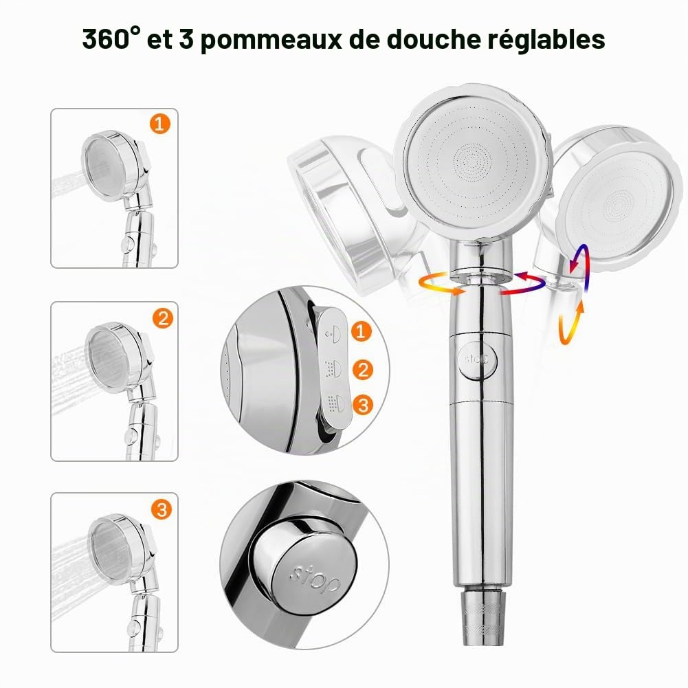 ThermoMate Chauffe-eau instantané à gaz sans réservoir, chauffe-eau portable instantané, 10 kW, 50 mbar, pour camping, bateau, camping-car