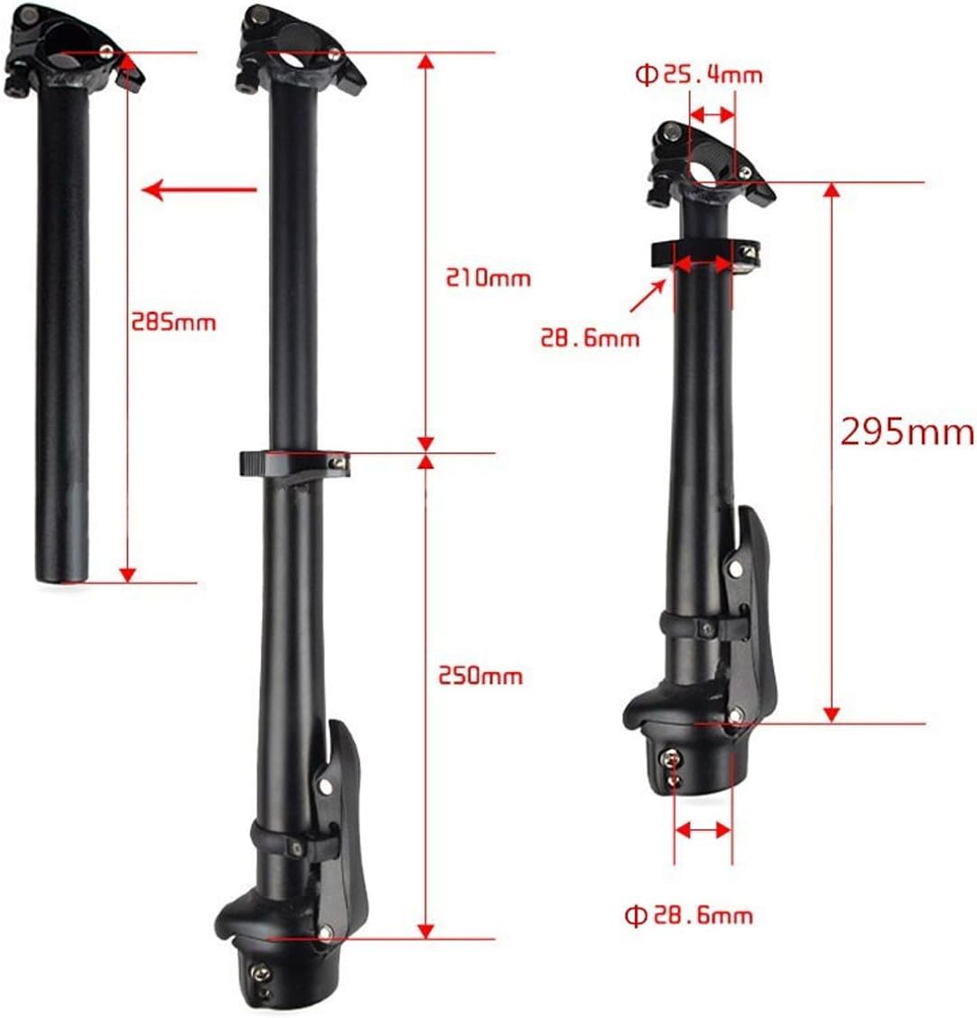 Folding Bike Stem Quick-Release Right Fold Aluminum Alloy Adjustable Stem Without Teeth BSZ002