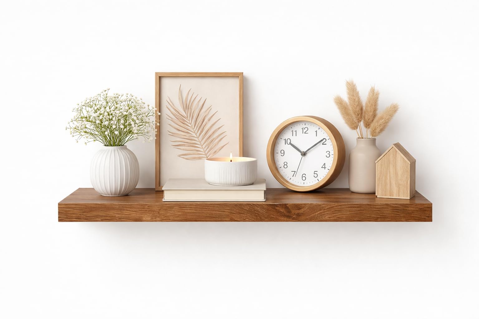 Wooden Floating Wall Shelves 22 inch, Wall Mounted Storage Shelf for Bedroom, Living Room, Bathroom, Kitchen – Home Decor, Solid Wood Planks, Book Slabs, Rack-image-26