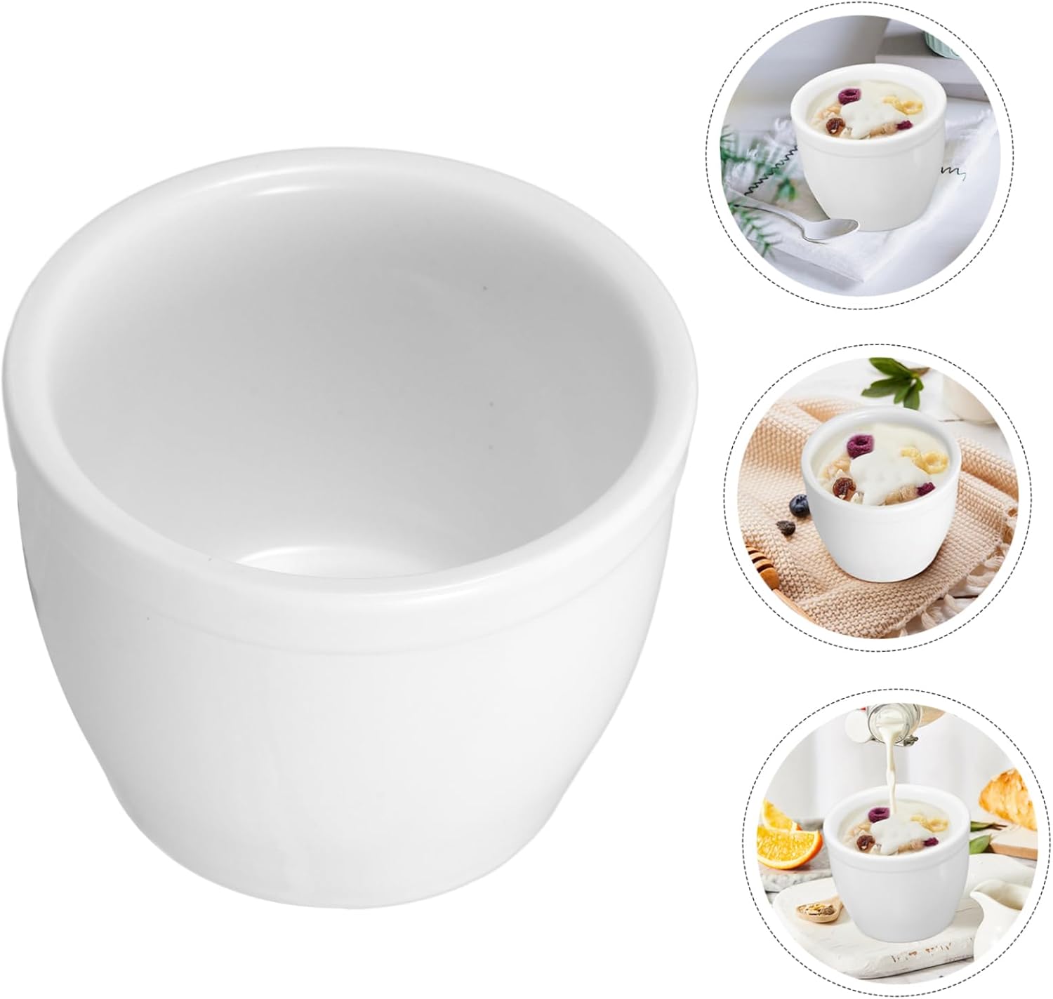 Alipis 4pcs Ceramic Dessert Cups High-Temperature Resistant Yogurt Bowls for Ice Cream Pudding and Desserts for Parties and Events