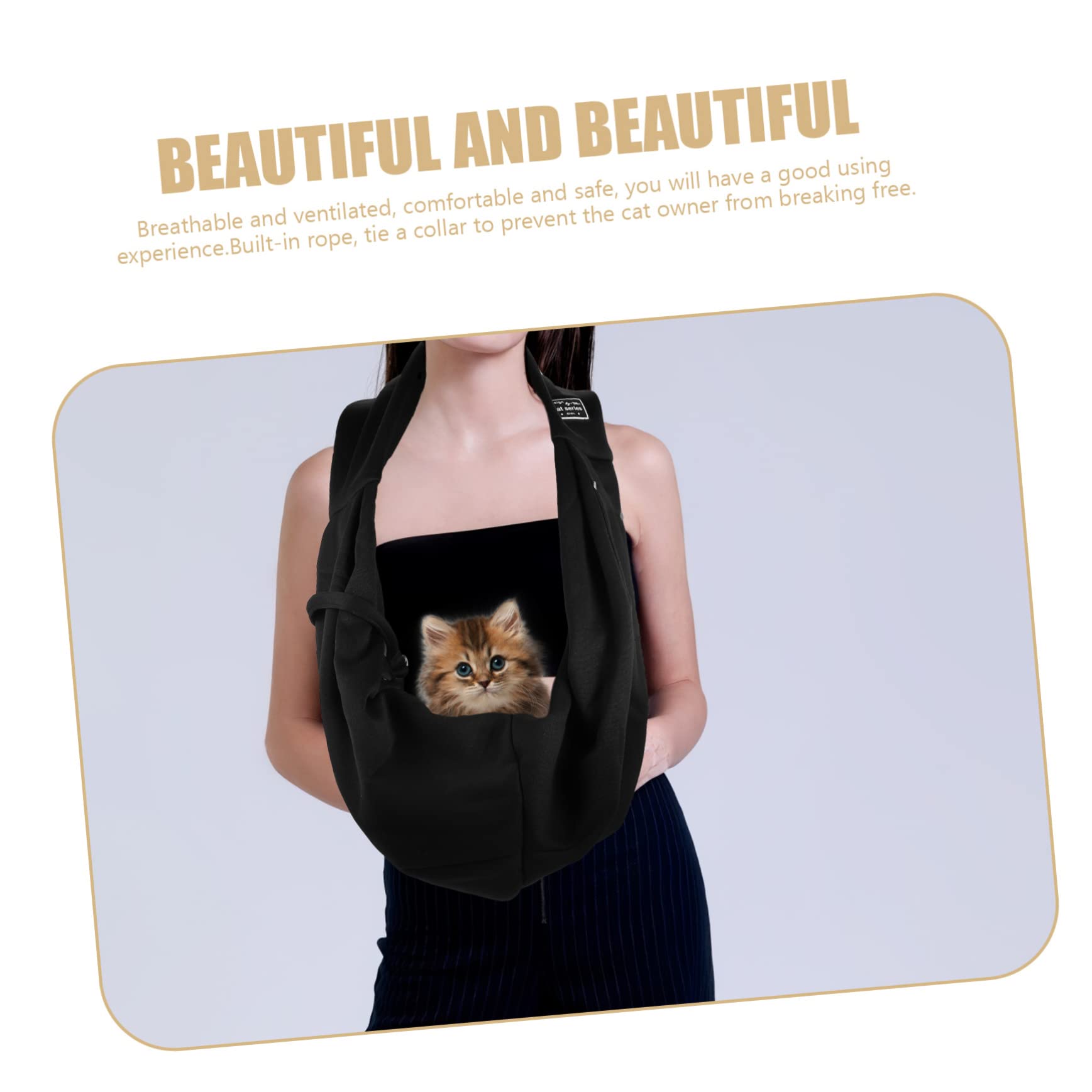 Happyyami Pet Carrier Bag Outdoor Sling for Cats and Dogs Breathable Polyester Strap for Convenient Travel Lightweight and Durable Design
