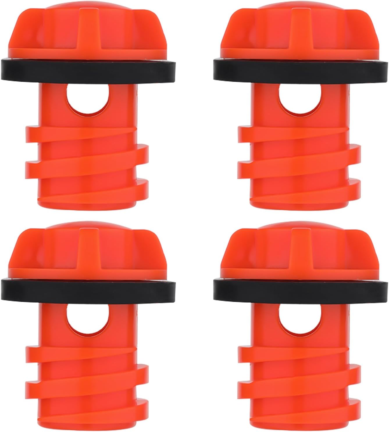 4pcs Cooler Drain Plug, Drain Plug Hose Connection Replacement Cooler Drain Plug Compatible with Yeti's Line of Roadie, Tundra, Tank Cooler and RTIC Coolers (Orange)