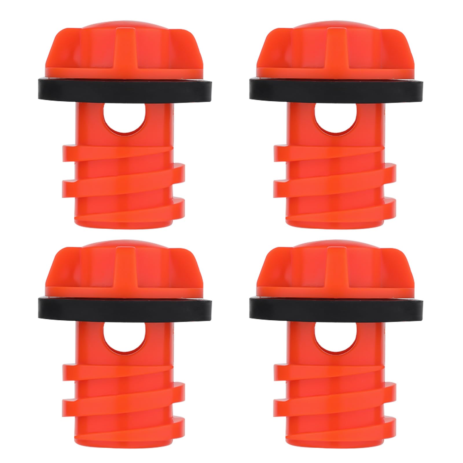 SAVITA 4pcs Cooler Drain Plug, Drain Plug Hose Connection Replacement Cooler Drain Plug Compatible with Yeti's Line of Roadie, Tundra, Tank Cooler and RTIC Coolers (Orange)