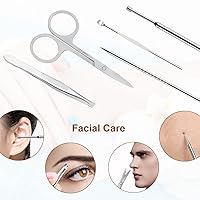 Vista 5 de Juego de cortaúñas de 18 piezas de acero inoxidable, kit de aseo profesional, herramientas de cuidado de uñas con lujoso estuche de viaje