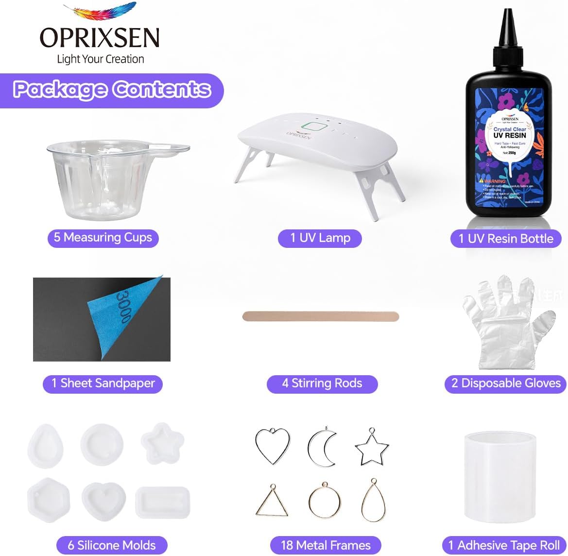 250ML+uv light UV Resin Upgraded Hard Type Crystal Clear Ultraviolet Curing