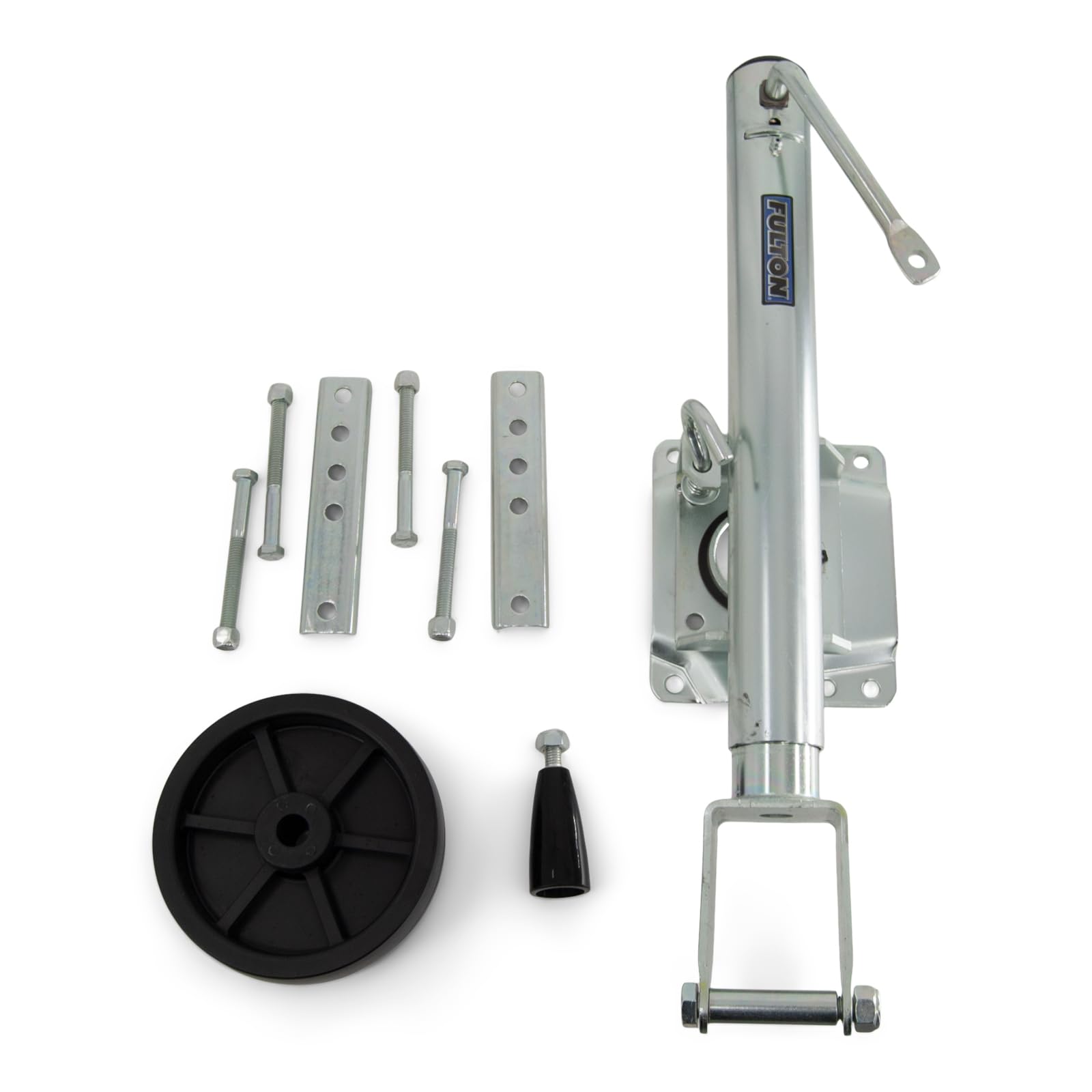 Fulton 1200 lb Zinc Plated Boat Trailer Swivel Jack with Wheel