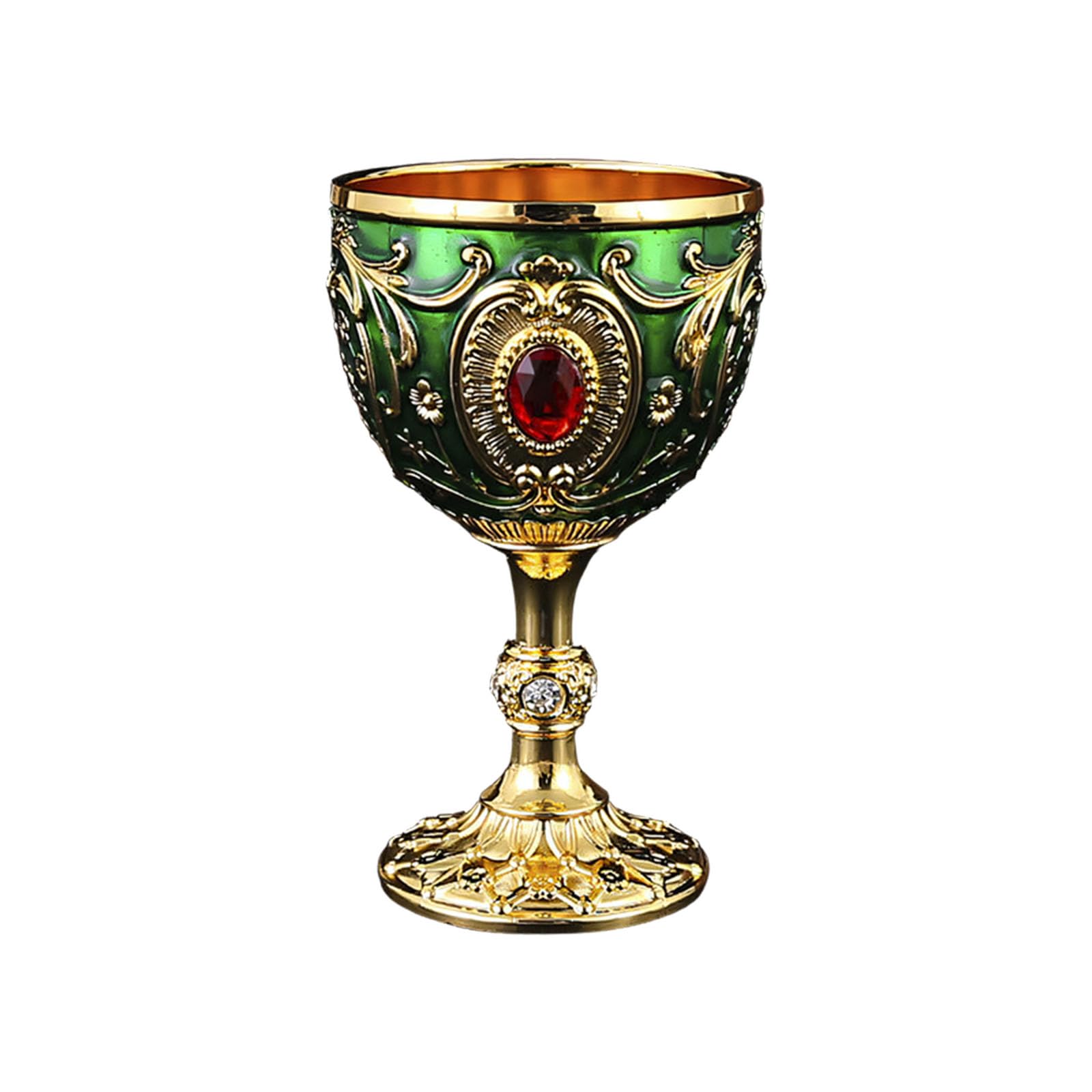 Tsophreniq Luxurious 100ml Retro Inspired Wine Glass Sturdy Alloy Materials Ergonomic Wine Cup Sophisticated 100ml Retro Cup Ergonomic