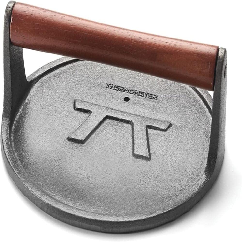 Outset Cast Iron, 8 x 8 x 3.25 inches, Round Grill Press