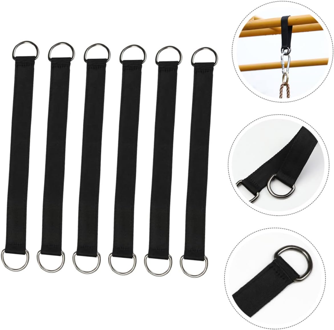 6Pcs Tree Swing Straps Durable Hammock Hanging Kit for Outdoor Camping Hiking and Picnics Reliable Swing Rope with High Performance
