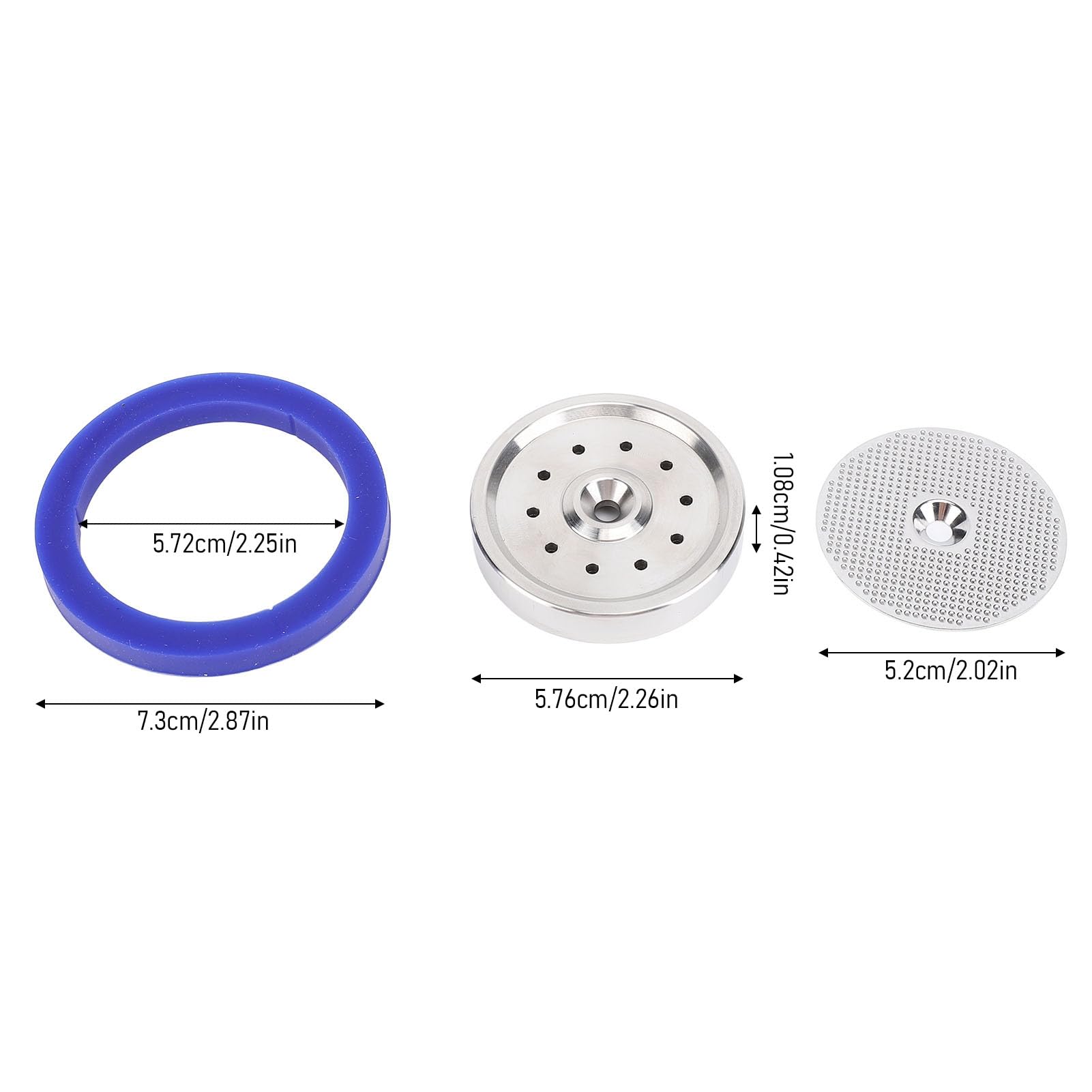 Kit de malla de filtro de acero inoxidable para preparación de café con junta de silicona