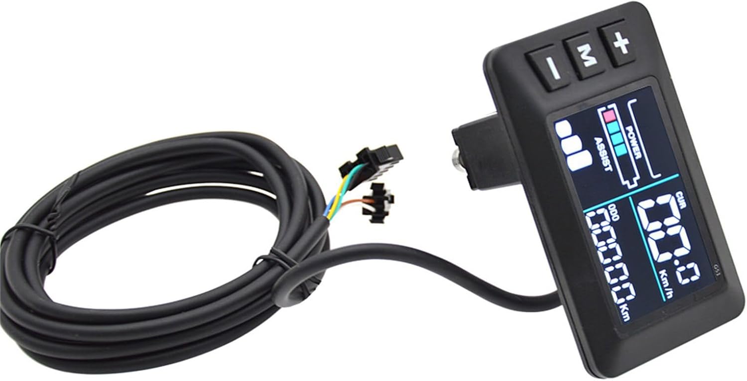 6Pin Plug Electric Bike LCD Display Control Panel Color Display for 22.2mm Handlebar Scooter Speedometer Odometers