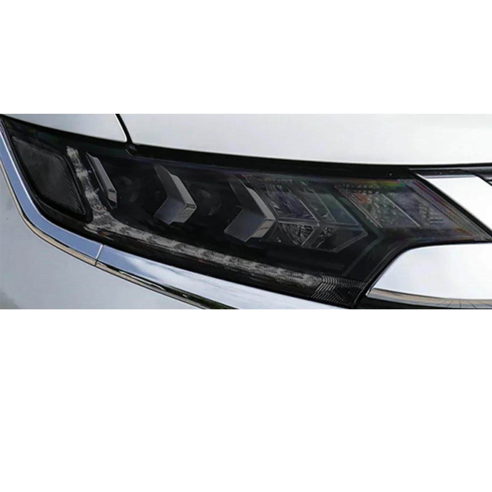 Folia Przyciemniająca na Reflektory dla Mitsubishi Outlander 2015-2021, folia na reflektory samochodowe renowacja reflektorów przezroczysta czarna naklejka Tpu