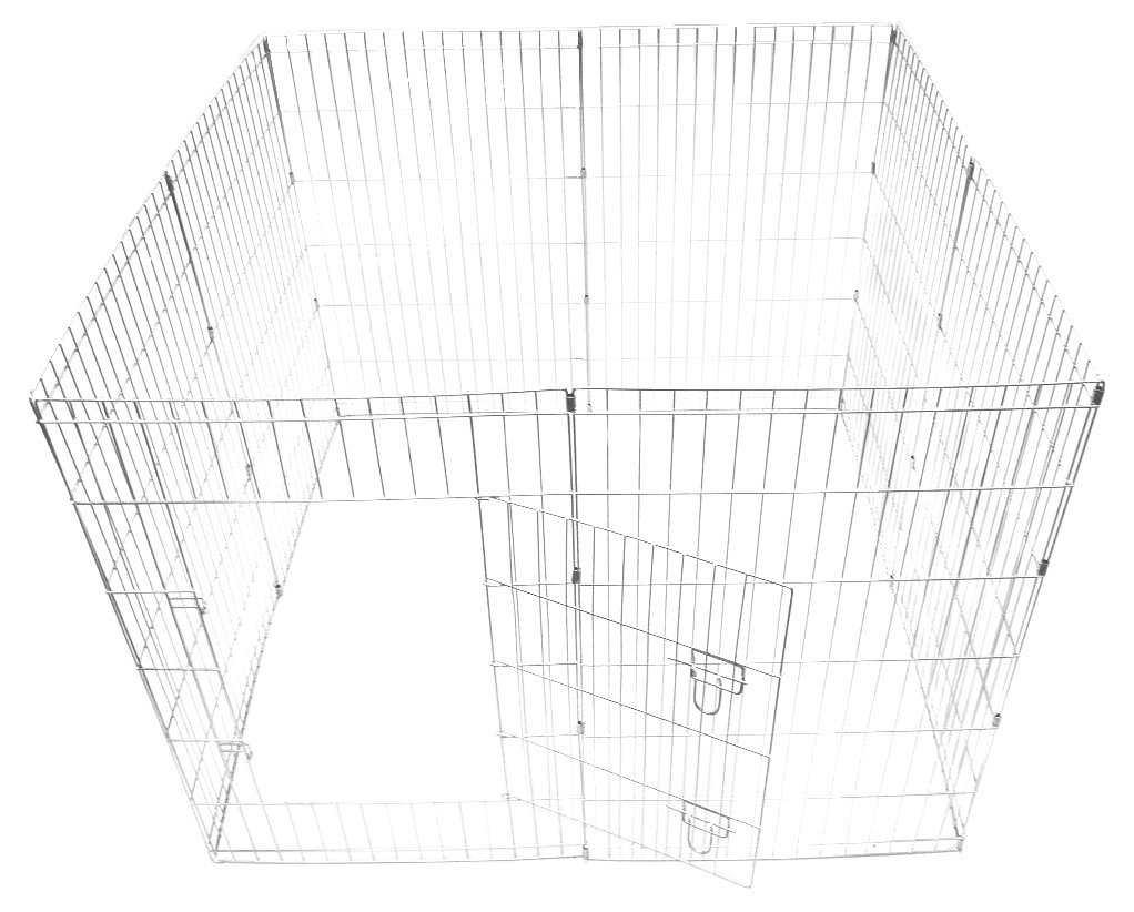 Ellie-Bo EB-9161X8 Kojec dla Psa, 123 x 123 x 91 cm, Srebrny
