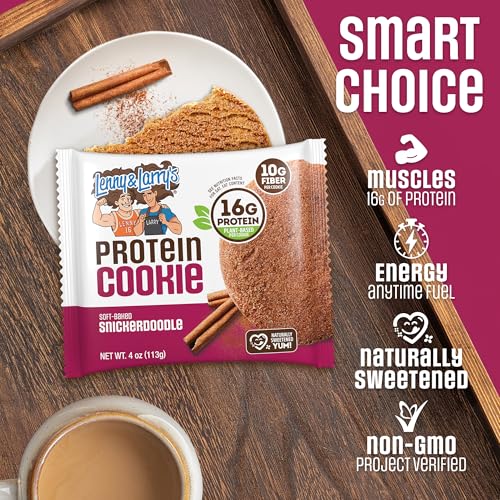 Image of Lenny & Larry's Protein Cookie, Snickerdoodle, 4 oz, Pack of 12, 16g Prot
