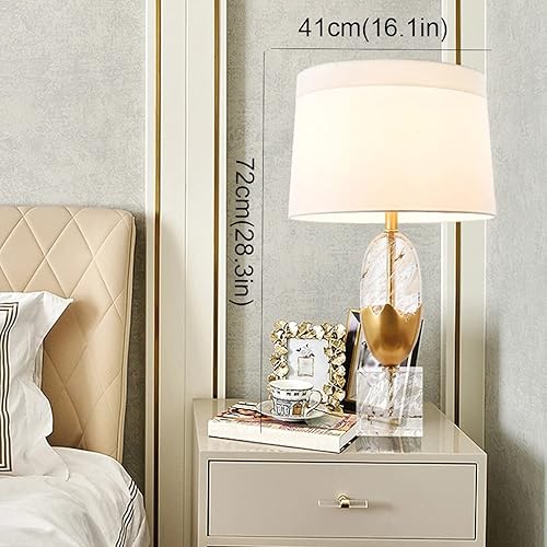 Miniatura 2 de Lámpara de mesa de noche, lámpara de mesa de cristal de lujo, moderna y minimalista, lámpara de noche cálida para dormitorio, sala de estar,
