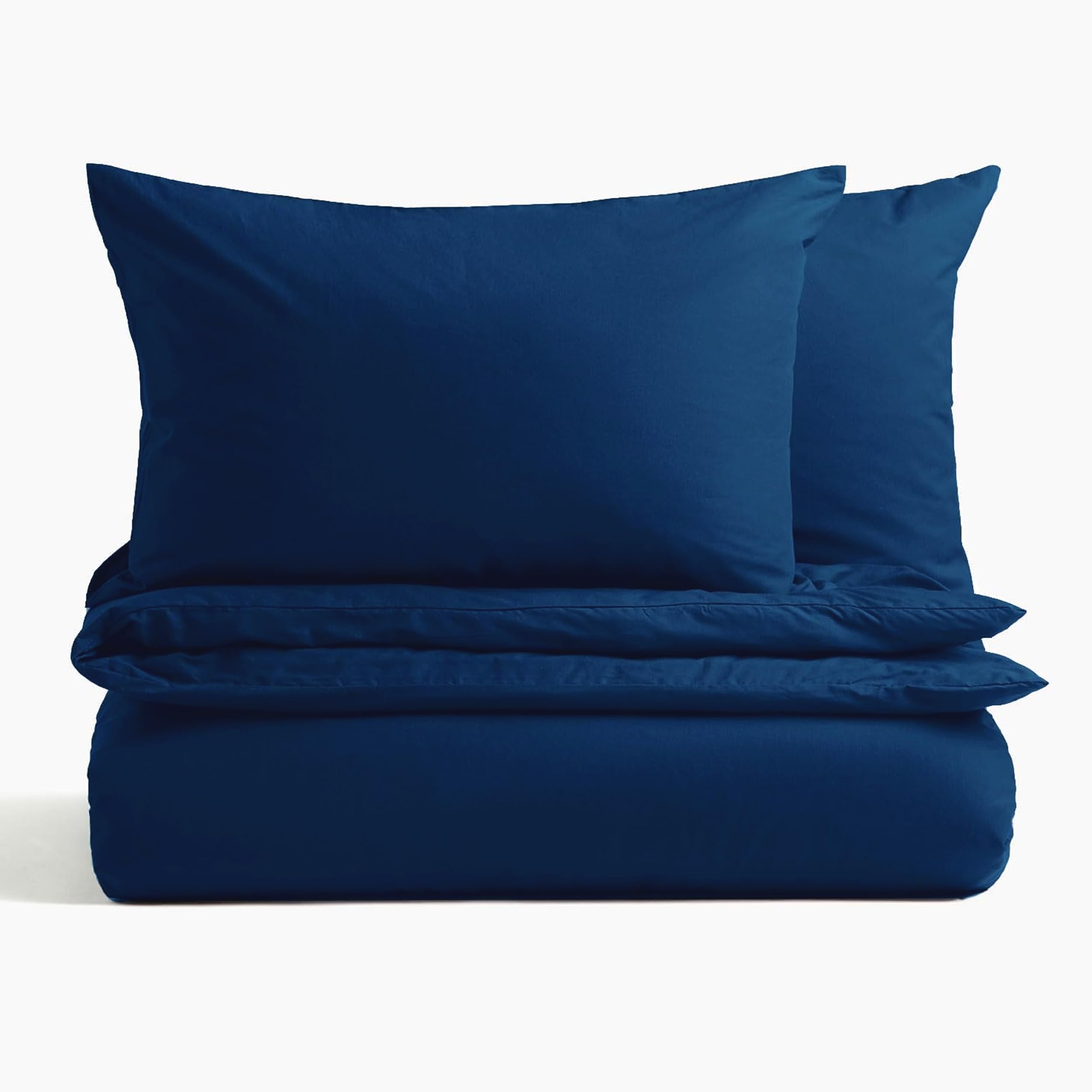 MAGNA COLLECTION Double Duvet Cover Set - Hotel Quality Double Bedding Set (200x200cm) with Matching Pillowcases - Soft Brushed Microfibre Polyester Double Duvet Cover (Navy, Double)
