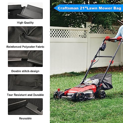 Lawnmower Grass Bag 964-04154A Fits Craftsman 21” Lawn Mower Bag Replacement Craftsman／MTD Lawn Mower 964-04154 - (NO Metal Frame) - Thumbnail 6