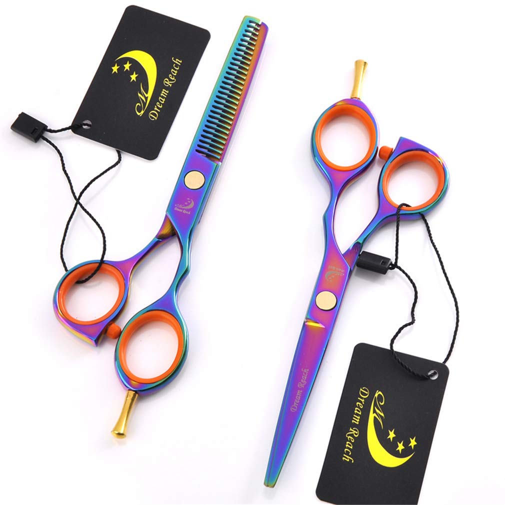 Haarschneideschere, 5,5 Zoll Gerade Schere Und Zähne Schere Styling-Tool-Kit, Durchforstung/Texturizing Schere (Licht Und Sharp), Für Friseurbedarf, Home Use, Salon