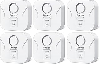 Geevon 10 Pack Water Leak Detectors for Home, 100dB Loud Water Alarm Sensor Leak Detection with Drip Alert for Basements, Laundry Rooms, Kitchen, IP56 Waterproof(Battery Included)