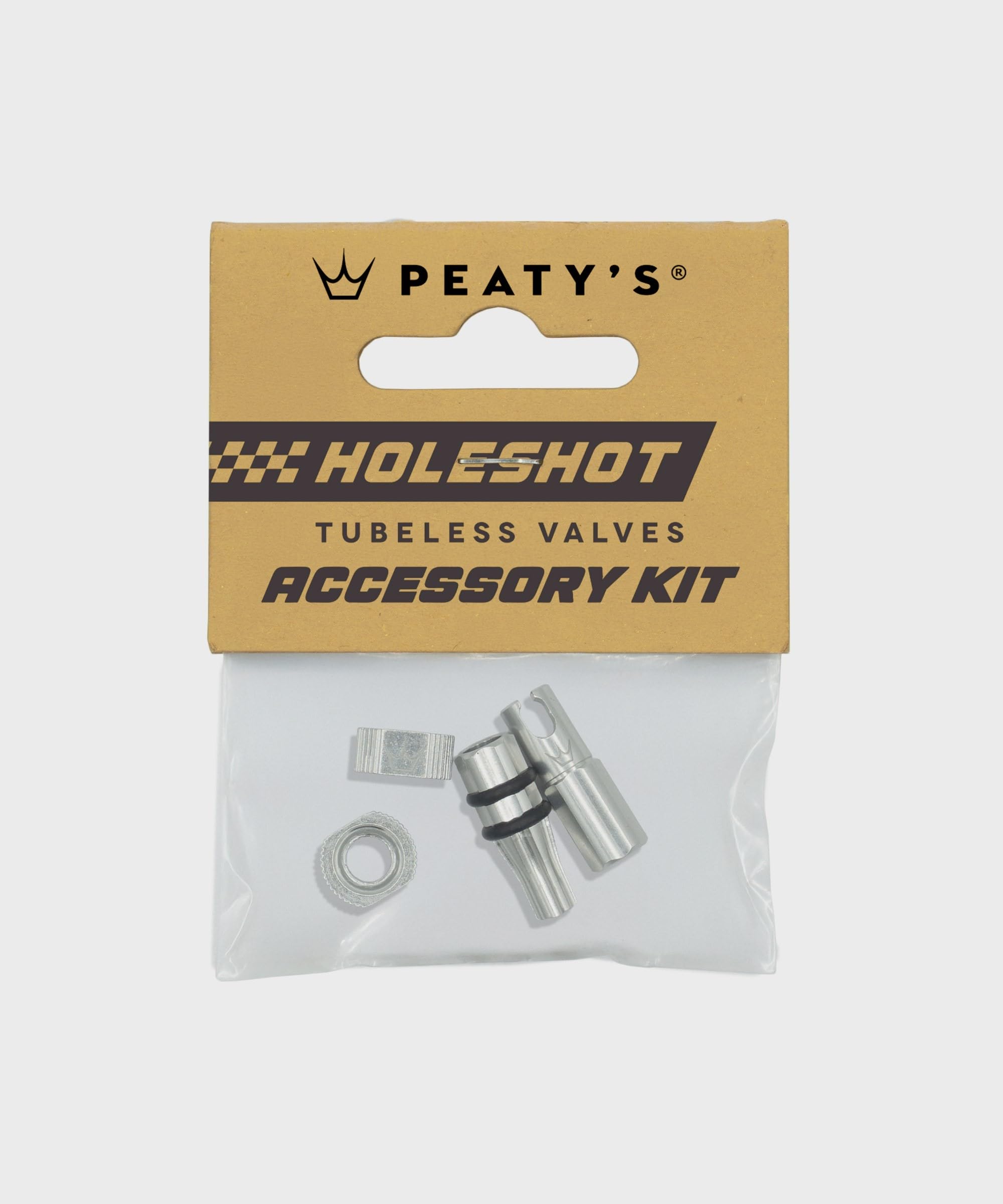 Peaty's Holeshot Fast Flow Tubeless Valves Accessory Kit (Silver)