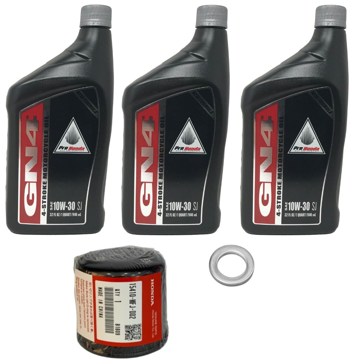 OEM 10W30 Oil Change Kit Compatible with Honda CB500 F X CBR500R CBR600F CBR600RR