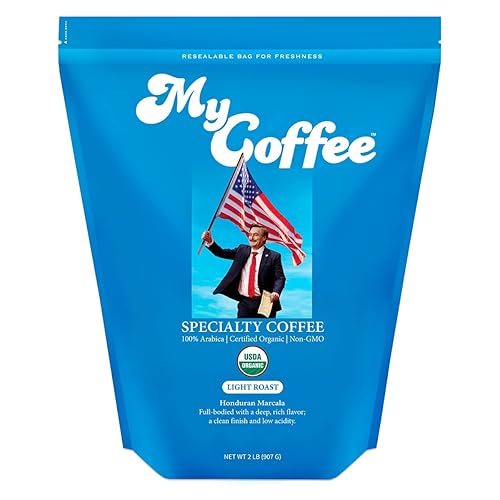 Ground MyCoffee - Orgánico, grado especial, 100% arábica, café sin OMG tostado ligero, bolsa de 2 libras), 2 libras (paquete de 1), 32.0 onzas