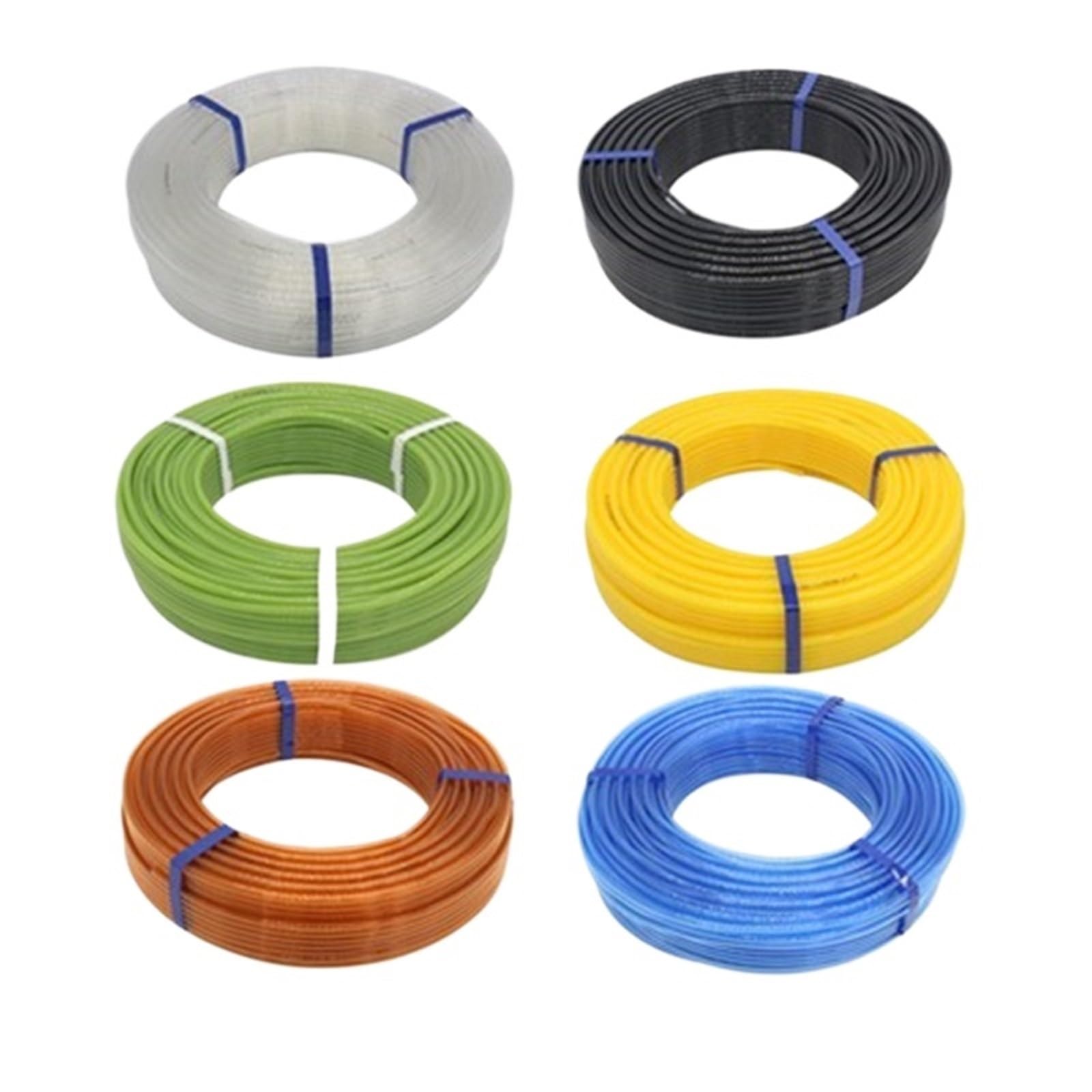 Tube en nylon T0604BU-100-X3 flexible pour circuit pneumatique industriel