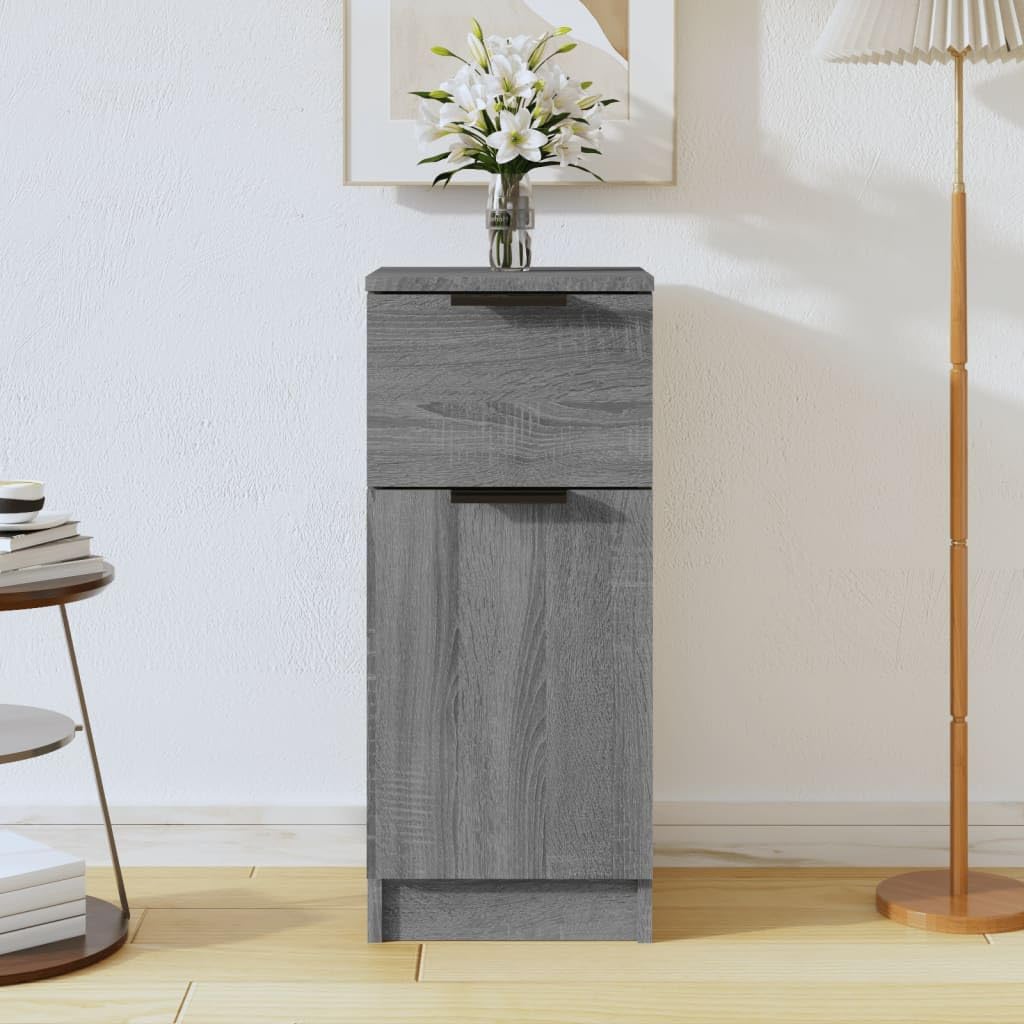 vidaXL Buffet Sonoma Gris 30x30x70 cm Bois d'ingénierie