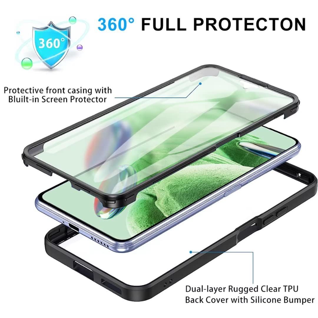 CENHUFO Cover Xiaoi Redi Note 12 Pro 5G/Poco X5 Pro 5G, 360 Gradi Antiurto con Protezione