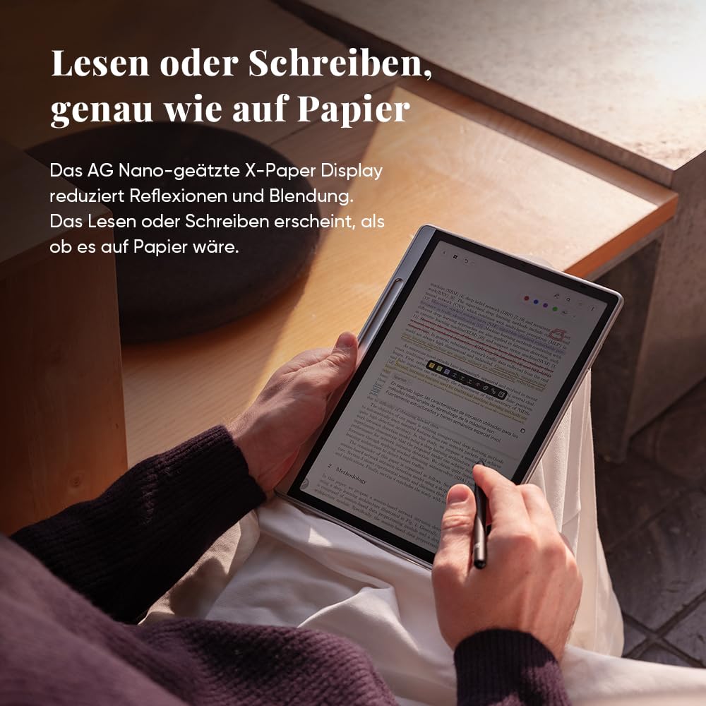 XPPen Magic Note Pad, Papier-Tablet mit 10,95-Zoll-Farbdisplay, 16K X3 Pro Stift, DREI Farbmodi, 1200 * 1920 Auflösung, 8000mAh Akku-Kapazität, Android 14 Betriebssystem
