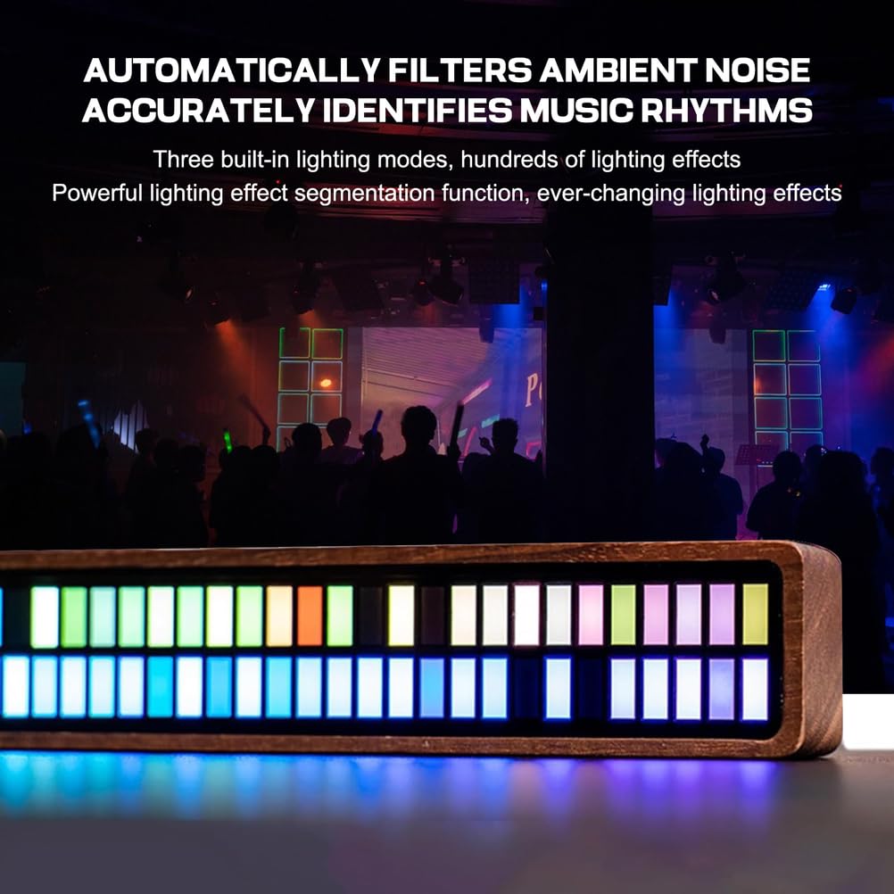 Luce ritmica musicale, LED Music Sync RGB luce con display dinamico e microfono integrato per studio e sala giochi