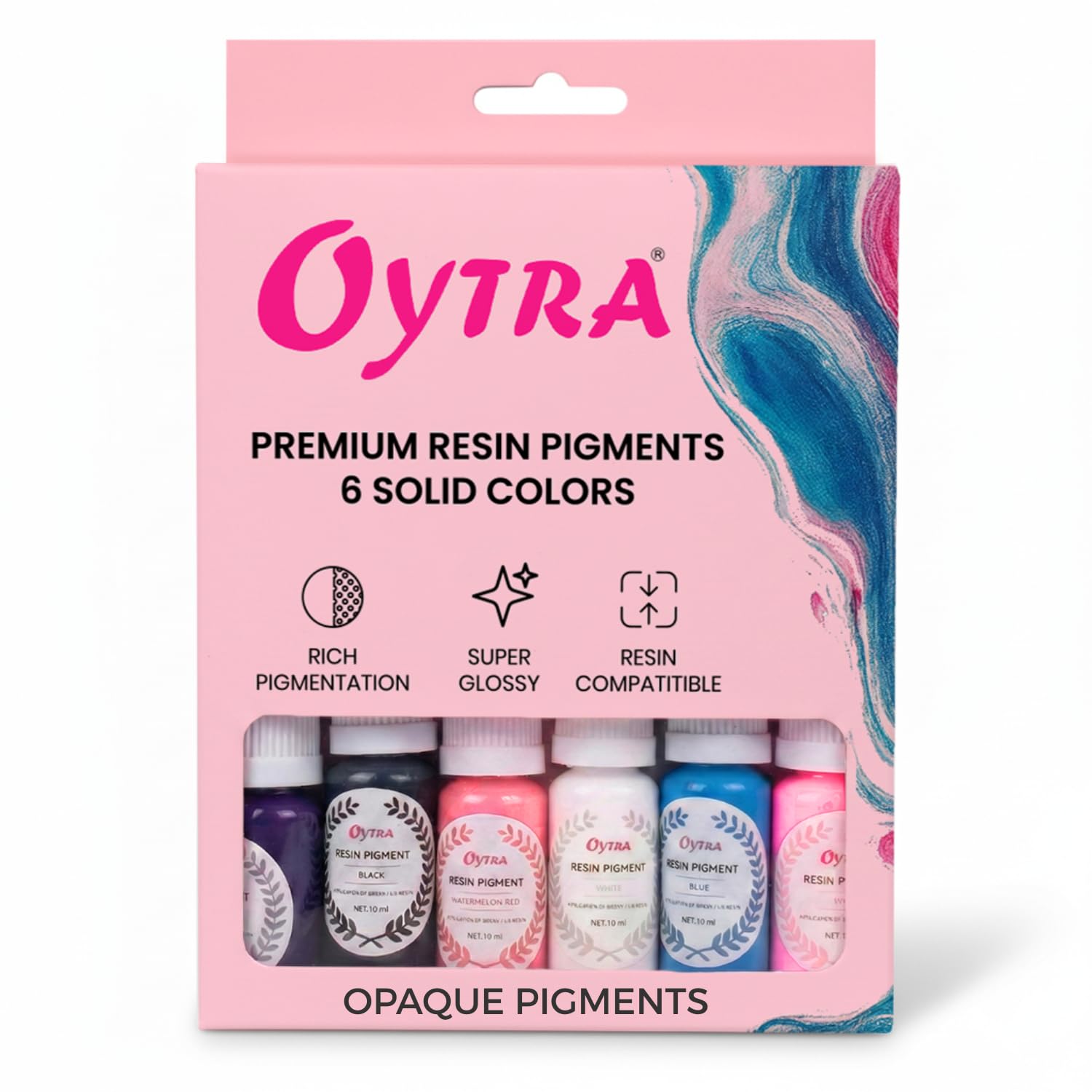 Oytra Resin Pigment Colors Set of 6 for Art Kit Materials Craft Combo for Beginners Artists Professionals