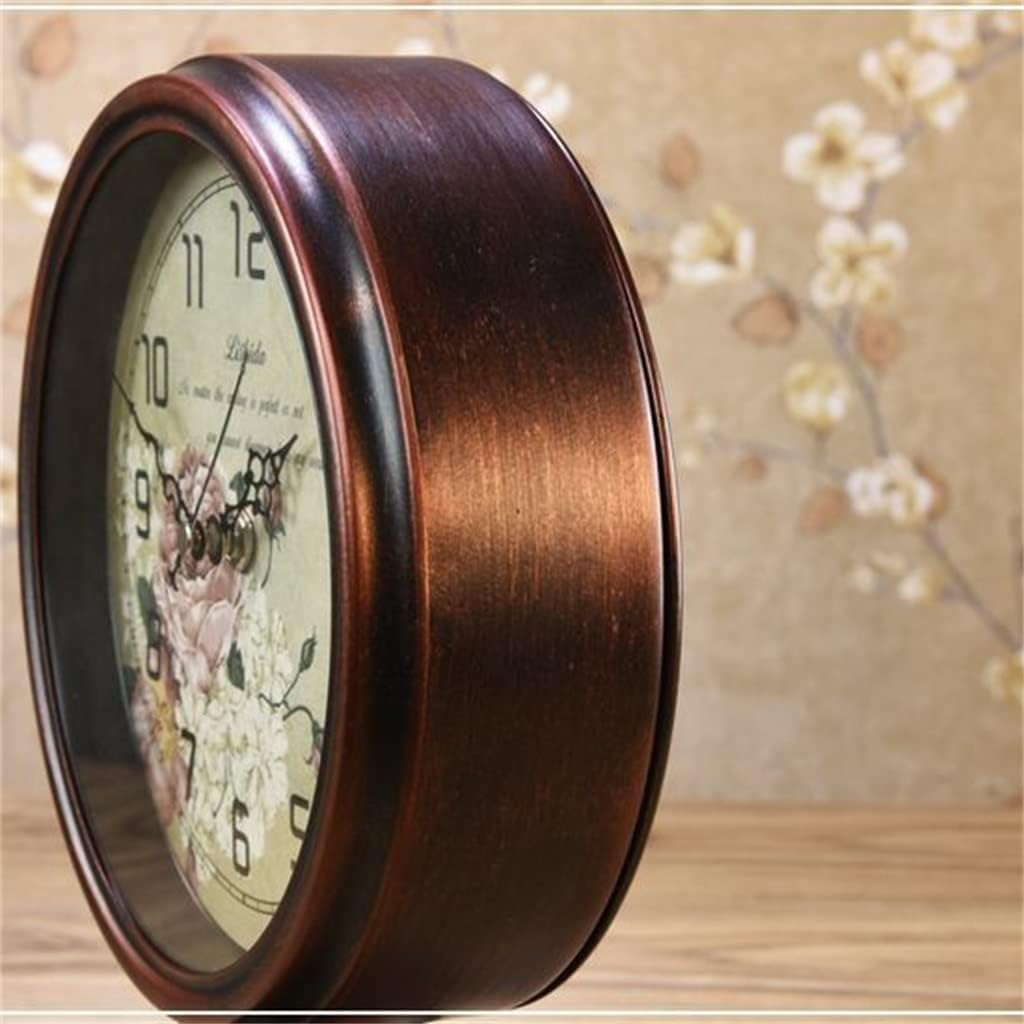Metal European Vintage Nostalgia Clock Table Clock