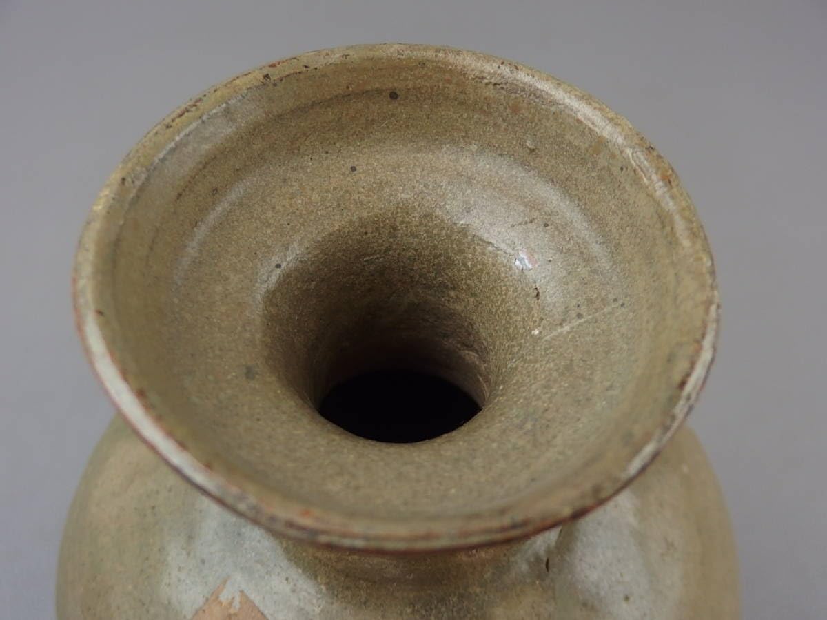 Amazon.co.jp: 【骨董茶道具】李朝高麗青磁盤口瓶dr043sl徳利花道華道