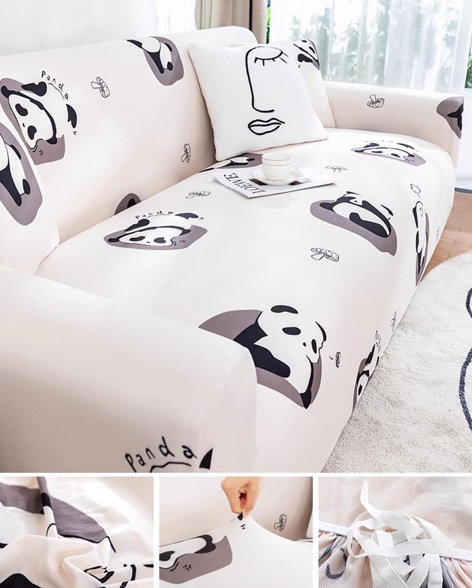 Elastic Sofa Slipcovers Chair Sofa Covers Universal Furniture Dust Cover Washable Sofa Slip Covers Furniture Protector Modern Style Decor(Size:5 Seater(305-360CM),Color:B)
